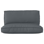 Pallet Cushion Set Oxford Fabric Anthracite 120 x 80 x 52 cm