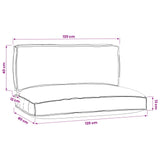 Pallet Cushion Set 2 pcs Anthracite Oxford fabric - Top-Down View