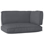 Pallet Cushion Set Oxford Fabric Anthracite 120 x 80 x 52 cm