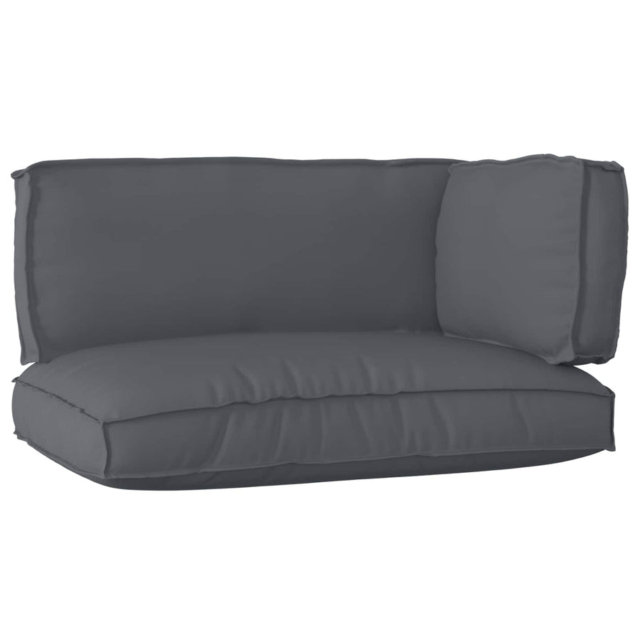 Pallet Cushion Set Oxford Fabric Anthracite 120 x 80 x 52 cm