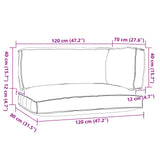 Pallet Cushion Set 3 pcs Anthracite Oxford Fabric - Top-Down View