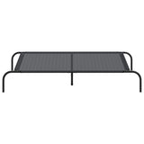 Elevated Dog Bed Black 130x80x20 cm Textilene and Steel