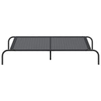 Elevated Dog Bed Black 130x80x20 cm Textilene and Steel