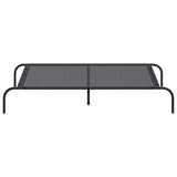 Elevated Dog Bed Black 130x80x20 cm Textilene and Steel - Top-Down View