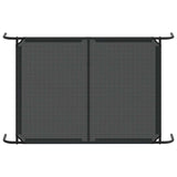 Elevated Dog Bed Black 130x80x20 cm Textilene and Steel