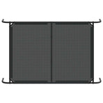 Elevated Dog Bed Black 130x80x20 cm Textilene and Steel
