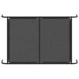 Elevated Dog Bed Black 130x80x20 cm Textilene and Steel - Rear View