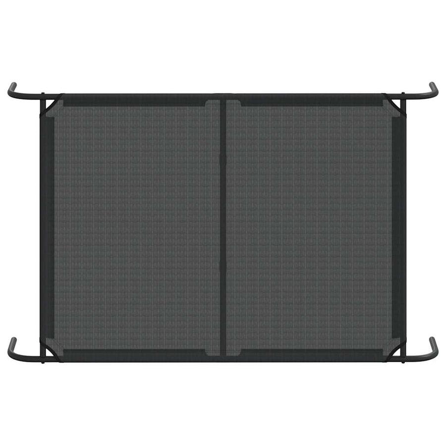Elevated Dog Bed Black 130x80x20 cm Textilene and Steel