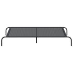 Elevated Dog Bed Black 150x90x20 cm Textilene and Steel