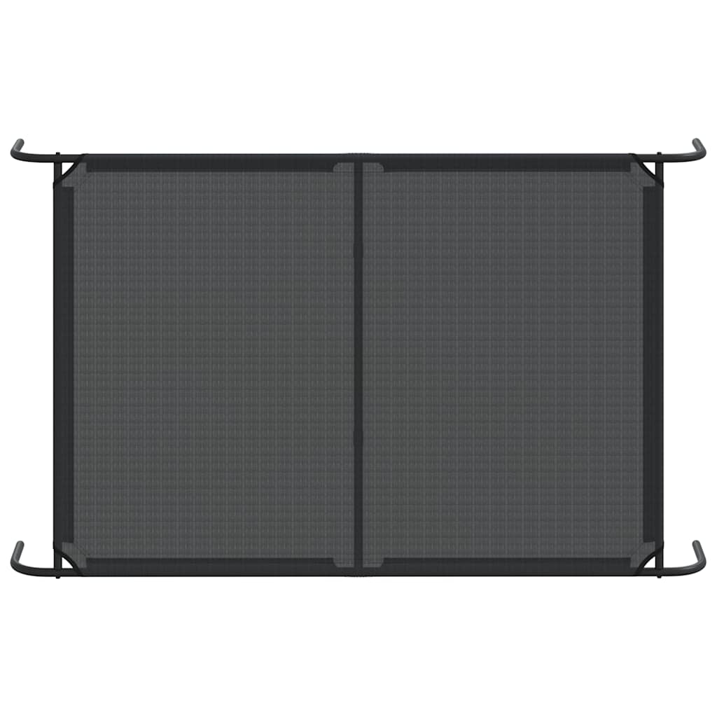 Elevated Dog Bed Black 150x90x20 cm Textilene and Steel