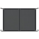 Elevated Dog Bed Black 150x90x20 cm Textilene and Steel - Rear View