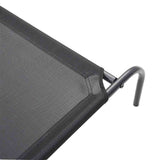 Elevated Dog Bed Black 150x90x20 cm Textilene and Steel