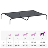 Elevated Dog Bed Black 150x90x20 cm Textilene and Steel - Extra Image