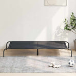 Elevated Dog Bed Black 150x90x20 cm Textilene and Steel