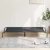 Elevated Dog Bed Black 150x90x20 cm Textilene and Steel