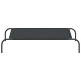 Elevated Dog Bed Black 110x65x20 cm Oxford Fabric and Steel