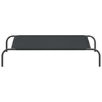 Elevated Dog Bed Black 110x65x20 cm Oxford Fabric and Steel