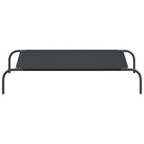 Elevated Dog Bed Black 110x65x20 cm Oxford Fabric and Steel - Top-Down View