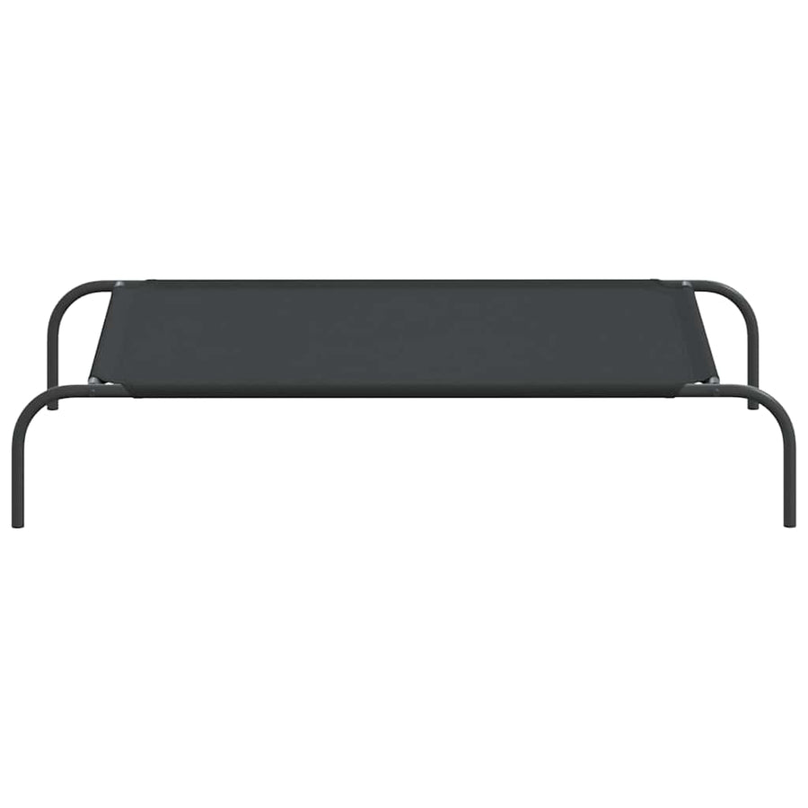 Elevated Dog Bed Black 110x65x20 cm Oxford Fabric and Steel