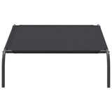 Elevated Dog Bed Black 110x65x20 cm Oxford Fabric and Steel