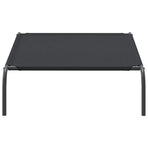 Elevated Dog Bed Black 110x65x20 cm Oxford Fabric and Steel