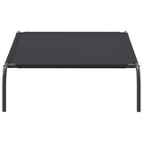 Elevated Dog Bed Black 110x65x20 cm Oxford Fabric and Steel - 45-Degree Angle