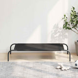 Elevated Dog Bed Black 110x65x20 cm Oxford Fabric and Steel