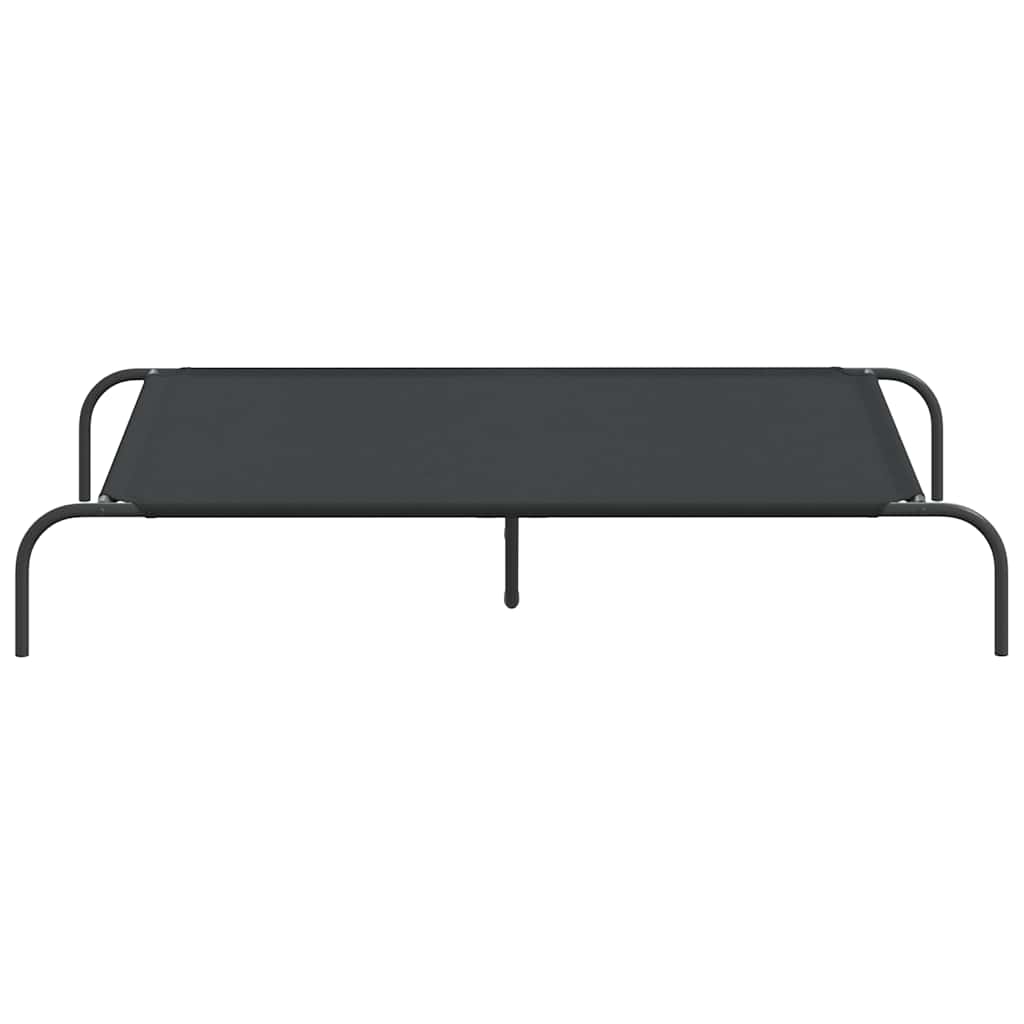 Elevated Dog Bed Black 130x80x20 cm Oxford Fabric and Steel