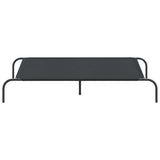 Elevated Dog Bed Black 130x80x20 cm Oxford Fabric and Steel - Top-Down View