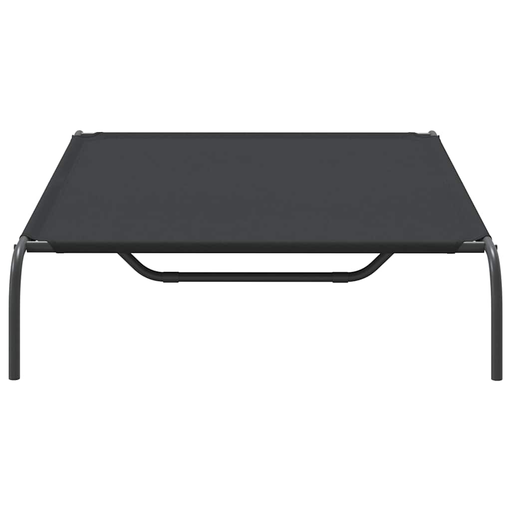 Elevated Dog Bed Black 130x80x20 cm Oxford Fabric and Steel