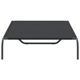 Elevated Dog Bed Black 130x80x20 cm Oxford Fabric and Steel - 45-Degree Angle