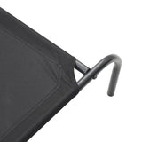 Elevated Dog Bed Black 130x80x20 cm Oxford Fabric and Steel