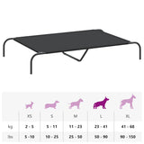 Elevated Dog Bed Black 130x80x20 cm Oxford Fabric and Steel - Extra Image