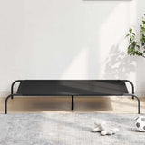 Elevated Dog Bed Black 130x80x20 cm Oxford Fabric and Steel