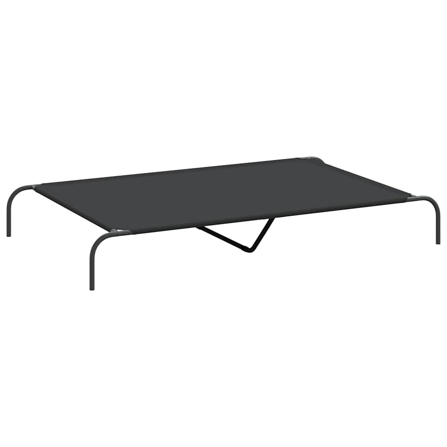 Elevated Dog Bed Black 150x90x20 cm Oxford Fabric and Steel