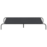 Elevated Dog Bed Black 150x90x20 cm Oxford Fabric and Steel