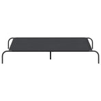 Elevated Dog Bed Black 150x90x20 cm Oxford Fabric and Steel