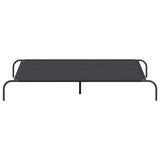 Elevated Dog Bed Black 150x90x20 cm Oxford Fabric and Steel - Top-Down View