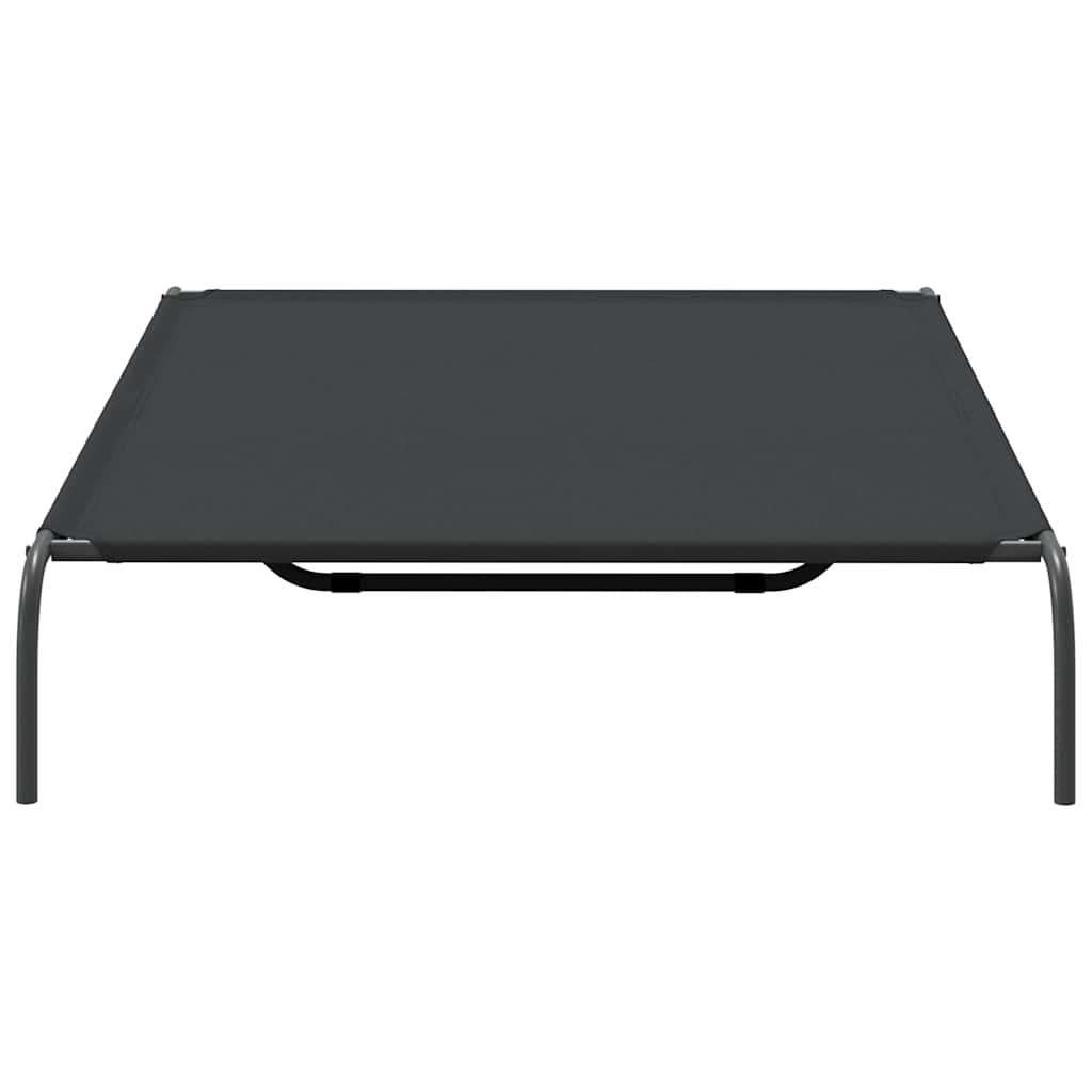 Elevated Dog Bed Black 150x90x20 cm Oxford Fabric and Steel