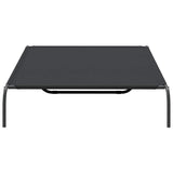 Elevated Dog Bed Black 150x90x20 cm Oxford Fabric and Steel - 45-Degree Angle