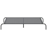 Elevated Dog Bed Grey 150x90x20 cm Textilene and Steel - Top-Down View