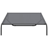 Elevated Dog Bed Grey 150x90x20 cm Textilene and Steel