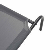 Elevated Dog Bed Grey 150x90x20 cm Textilene and Steel - Close-Up Angle