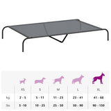 Elevated Dog Bed Grey 150x90x20 cm Textilene and Steel - Extra Image