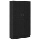 Book Cabinet Black Oak 82,5 x 30,5 x 150 cm Engineered Wood