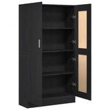 Book Cabinet Black Oak 82,5 x 30,5 x 150 cm Engineered Wood