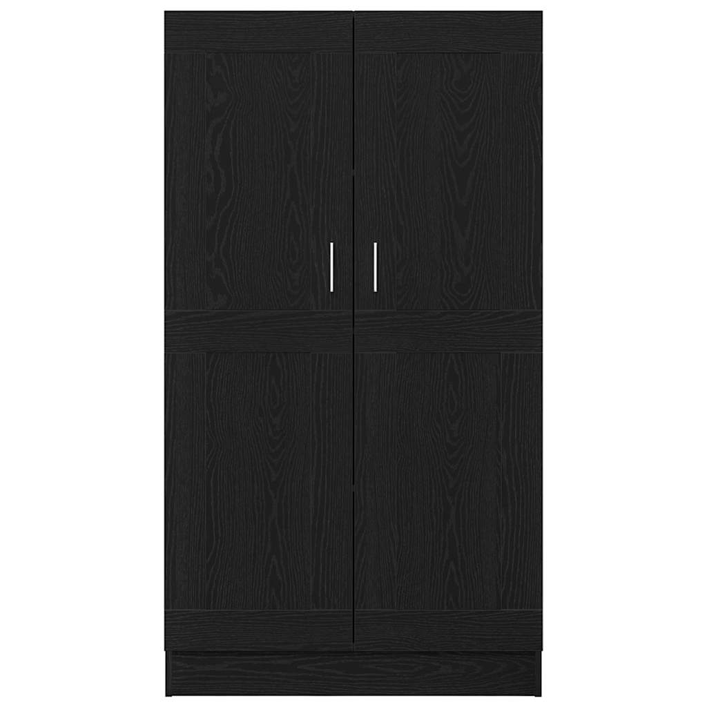 Book Cabinet Black Oak 82,5 x 30,5 x 150 cm Engineered Wood