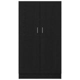 Book Cabinet Black Oak 82,5 x 30,5 x 150 cm Engineered Wood - Close-Up Angle