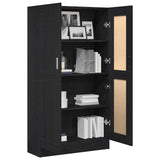 Book Cabinet Black Oak 82,5 x 30,5 x 150 cm Engineered Wood