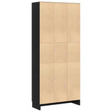 Book Cabinet Black oak 82.5 x 30.5 x 185 cm Engineered Wood - Rear View